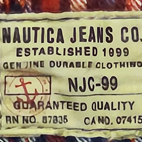 NAUTICA mens thin flannel long-sleeve Shirt SIZE LARGE MULTICOLOR LL30 - Picture 8 of 16